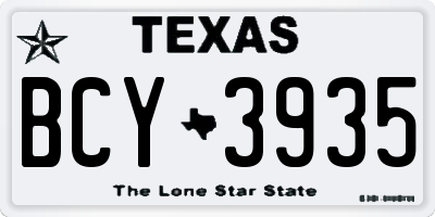 TX license plate BCY3935