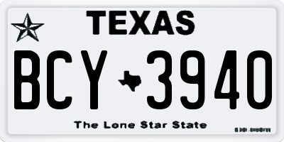 TX license plate BCY3940