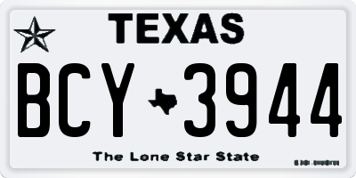 TX license plate BCY3944
