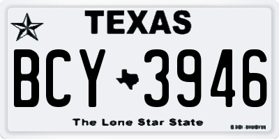 TX license plate BCY3946