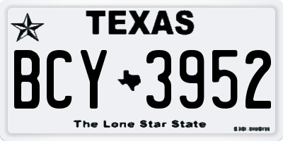 TX license plate BCY3952