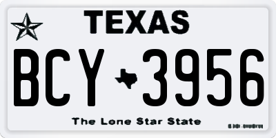 TX license plate BCY3956