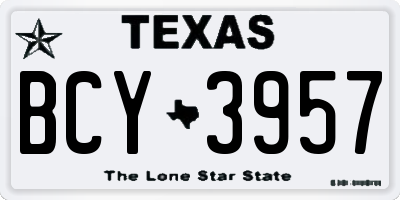 TX license plate BCY3957