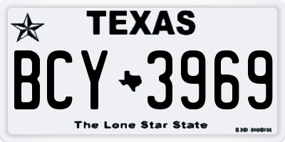 TX license plate BCY3969