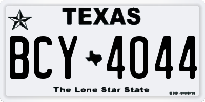 TX license plate BCY4044