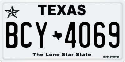 TX license plate BCY4069
