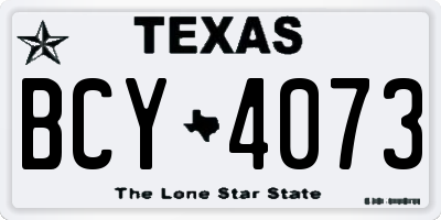 TX license plate BCY4073