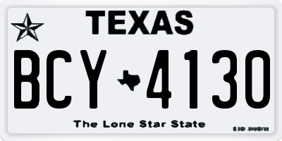 TX license plate BCY4130