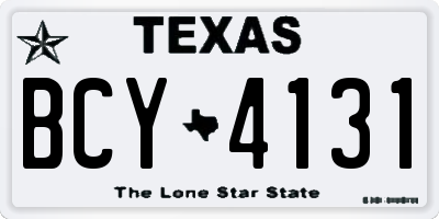 TX license plate BCY4131