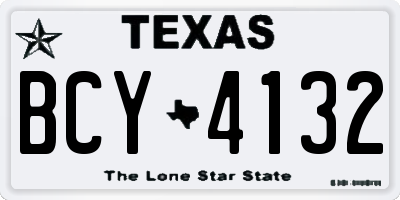 TX license plate BCY4132