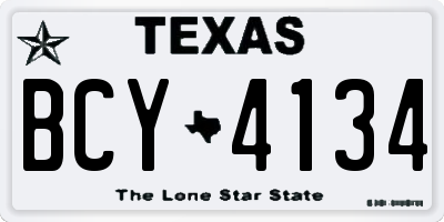 TX license plate BCY4134