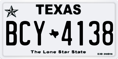 TX license plate BCY4138