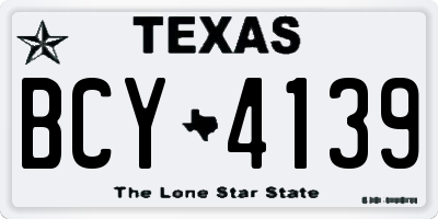 TX license plate BCY4139