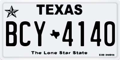 TX license plate BCY4140