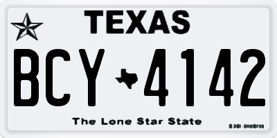 TX license plate BCY4142