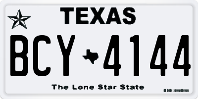 TX license plate BCY4144