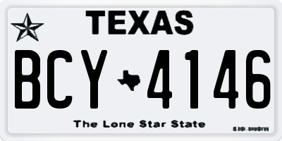 TX license plate BCY4146