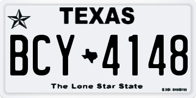 TX license plate BCY4148