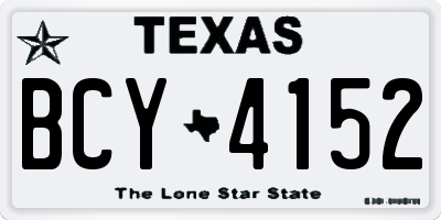 TX license plate BCY4152