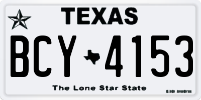 TX license plate BCY4153