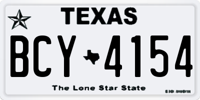 TX license plate BCY4154