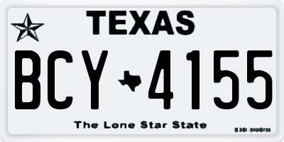 TX license plate BCY4155