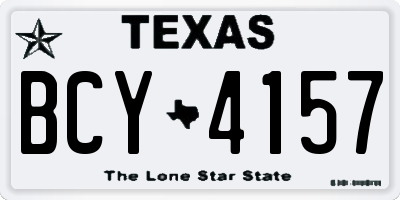 TX license plate BCY4157