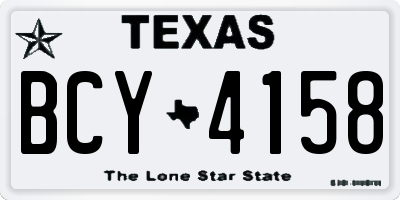TX license plate BCY4158