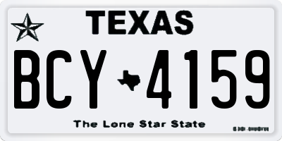 TX license plate BCY4159