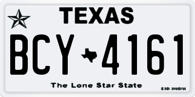 TX license plate BCY4161