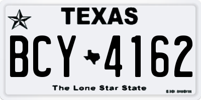 TX license plate BCY4162