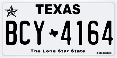 TX license plate BCY4164
