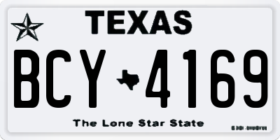 TX license plate BCY4169