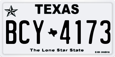 TX license plate BCY4173