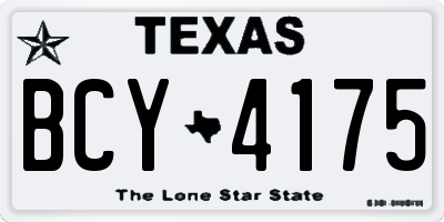 TX license plate BCY4175