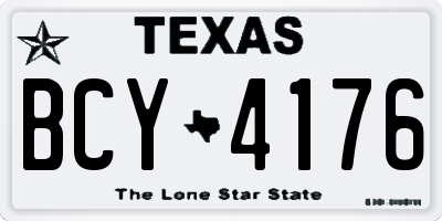 TX license plate BCY4176