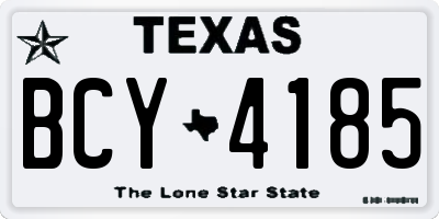TX license plate BCY4185