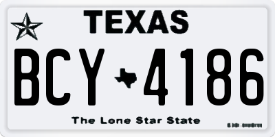 TX license plate BCY4186