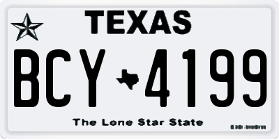 TX license plate BCY4199