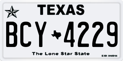 TX license plate BCY4229
