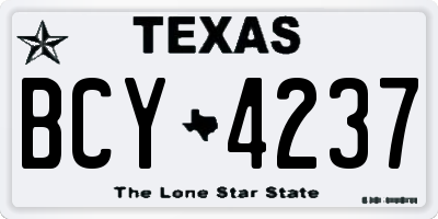 TX license plate BCY4237