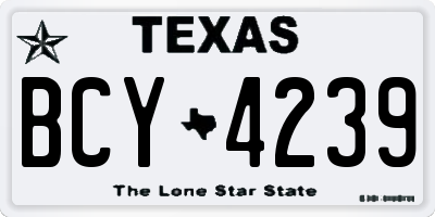 TX license plate BCY4239