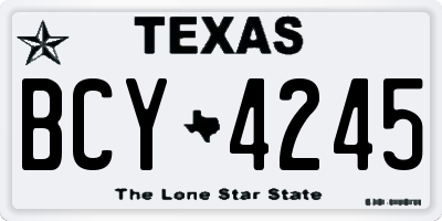 TX license plate BCY4245