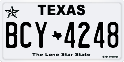 TX license plate BCY4248