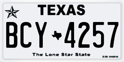 TX license plate BCY4257