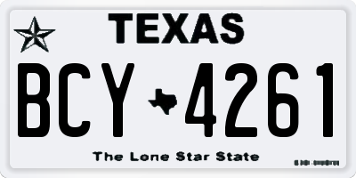 TX license plate BCY4261