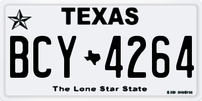 TX license plate BCY4264