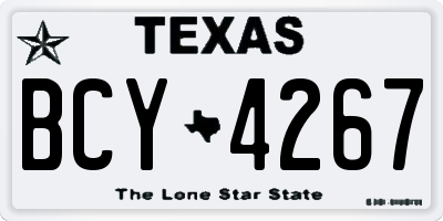 TX license plate BCY4267