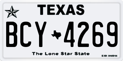 TX license plate BCY4269