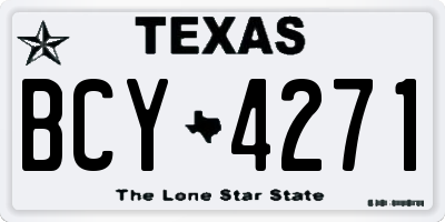 TX license plate BCY4271